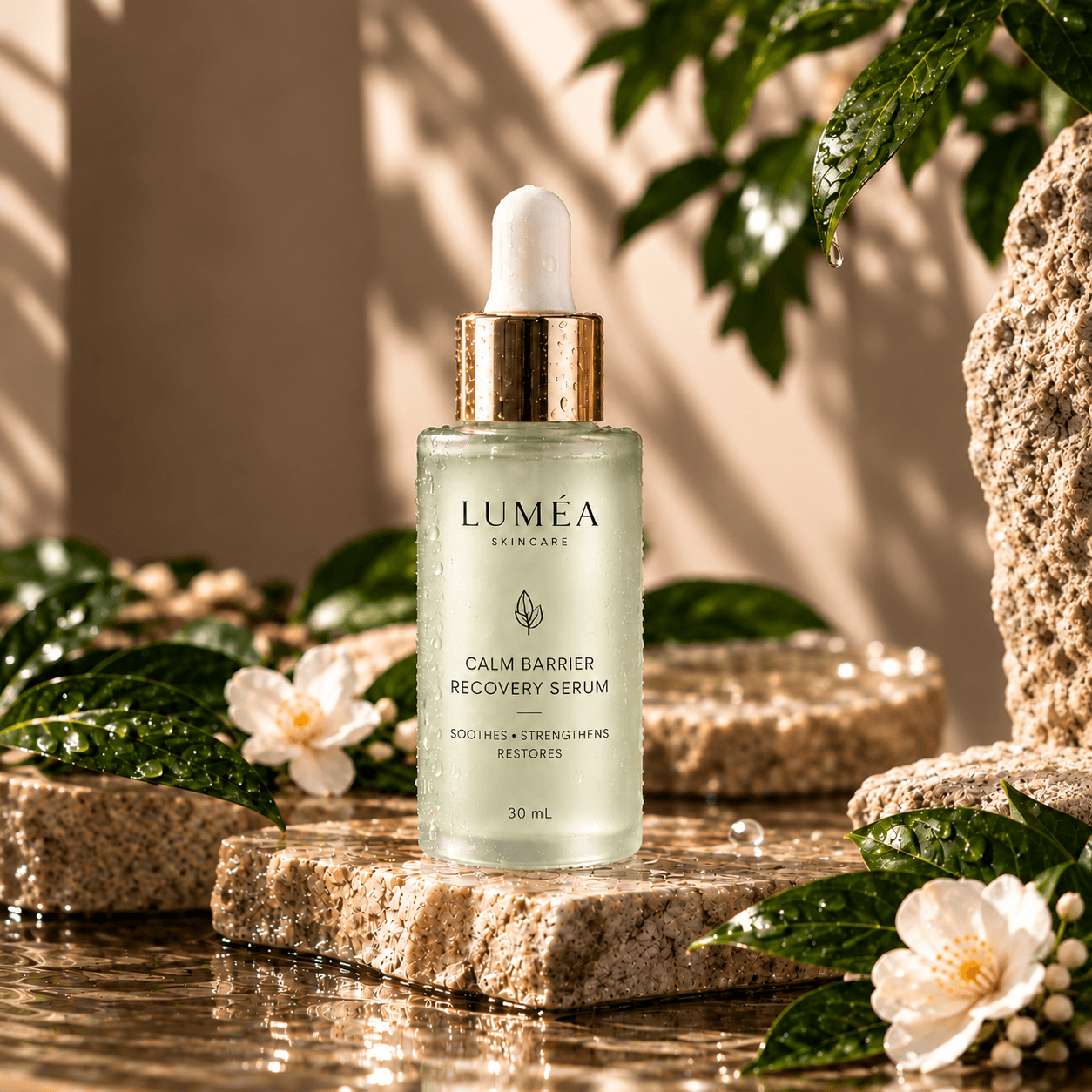 Calm Barrier Recovery Serum, featuring Centella Asiatica